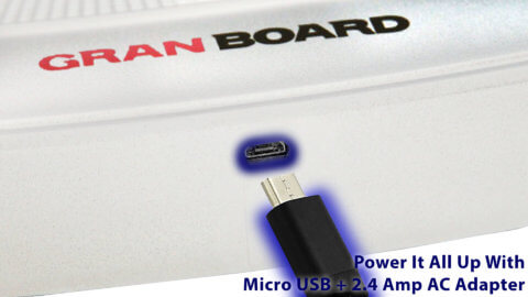 Gran-Board-3-S---White---Soft-Tip-Dart-Board-with-LED-Micro-Usb-Port
