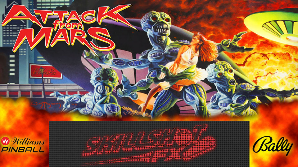 Attack From Mars Pinball Back Glass