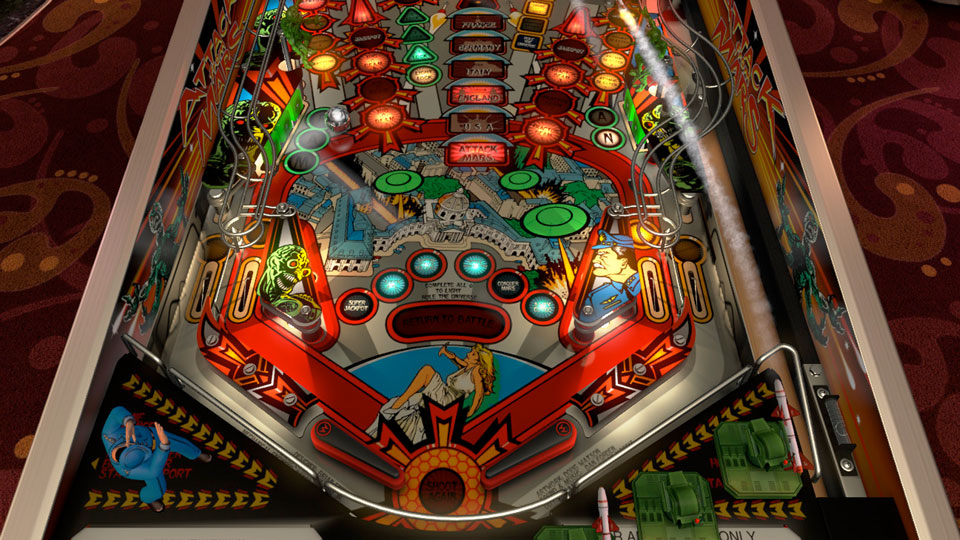 Attack From Mars Pinball Playfield