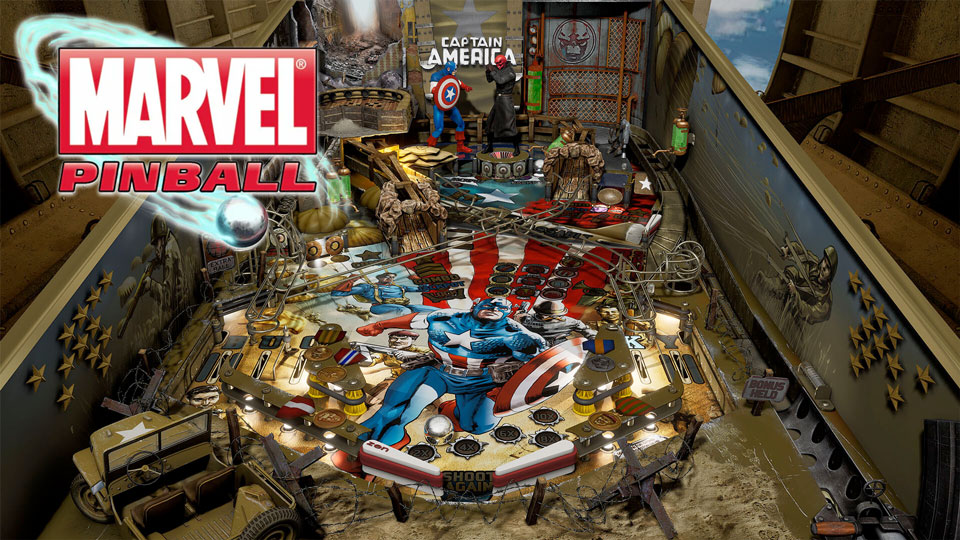 Captain America Virtual Pinball Playfield