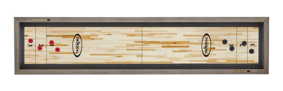 Shuffleboard Pucks on a 12-Foot Imperial "Barnstable" Shuffleboard Table
