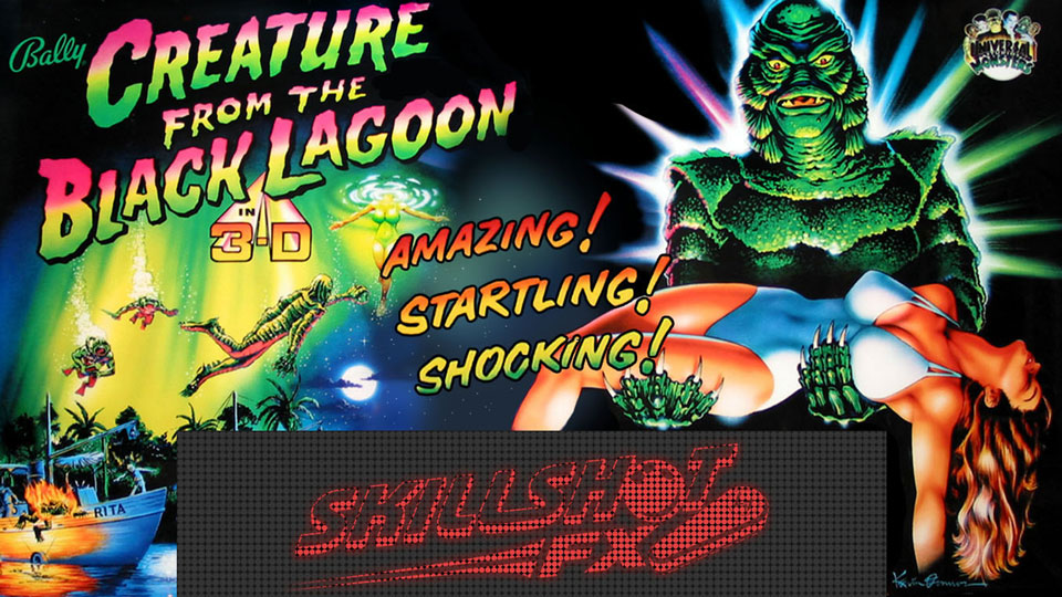 Backglass for "The Creature from the Black Lagoon" Pinball Machine