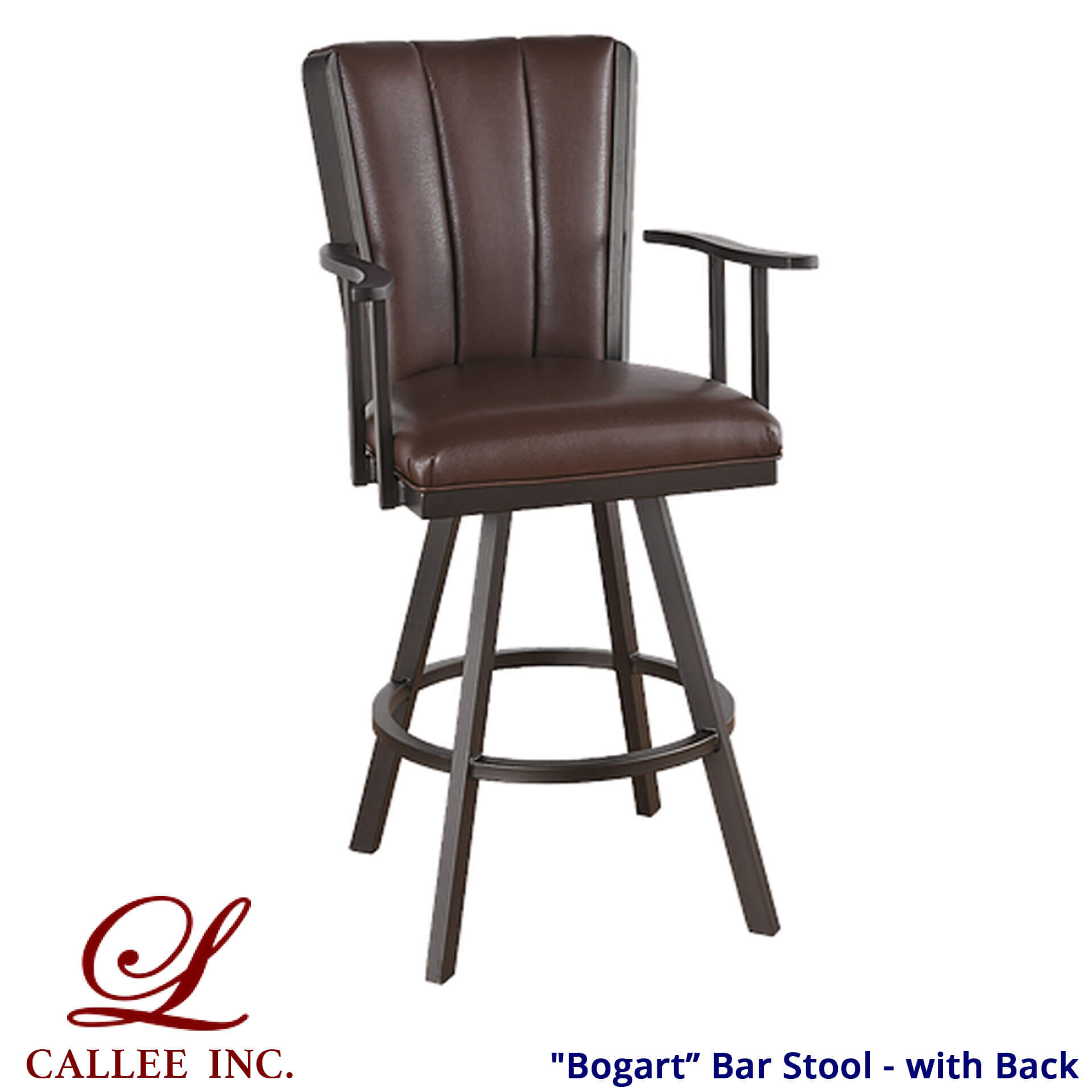 Callee "Bogart" Swivel Bar Stool with Back • Billiards Direct