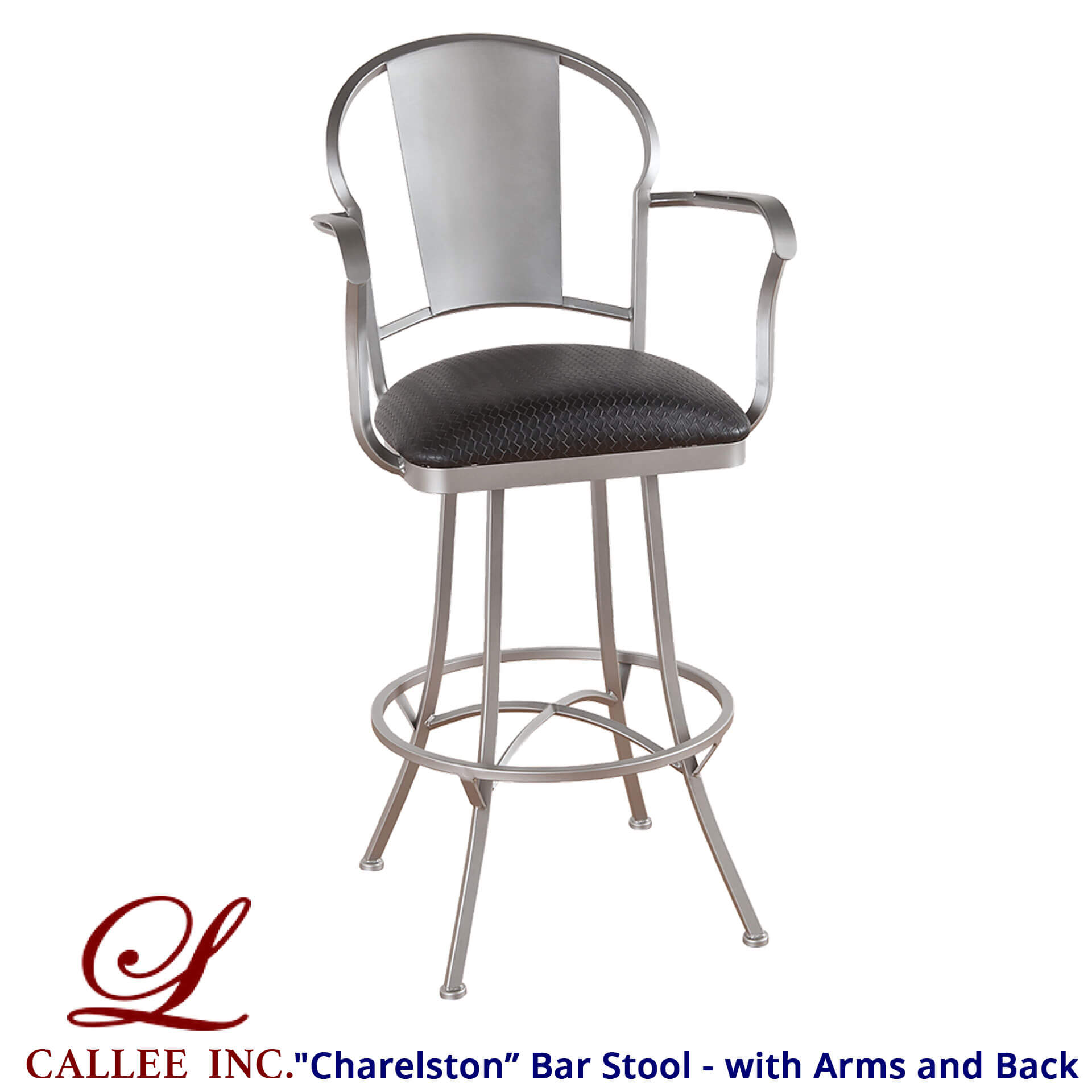 Callee "Charleston" Swivel Bar Stool with Back and Arms • Billiards