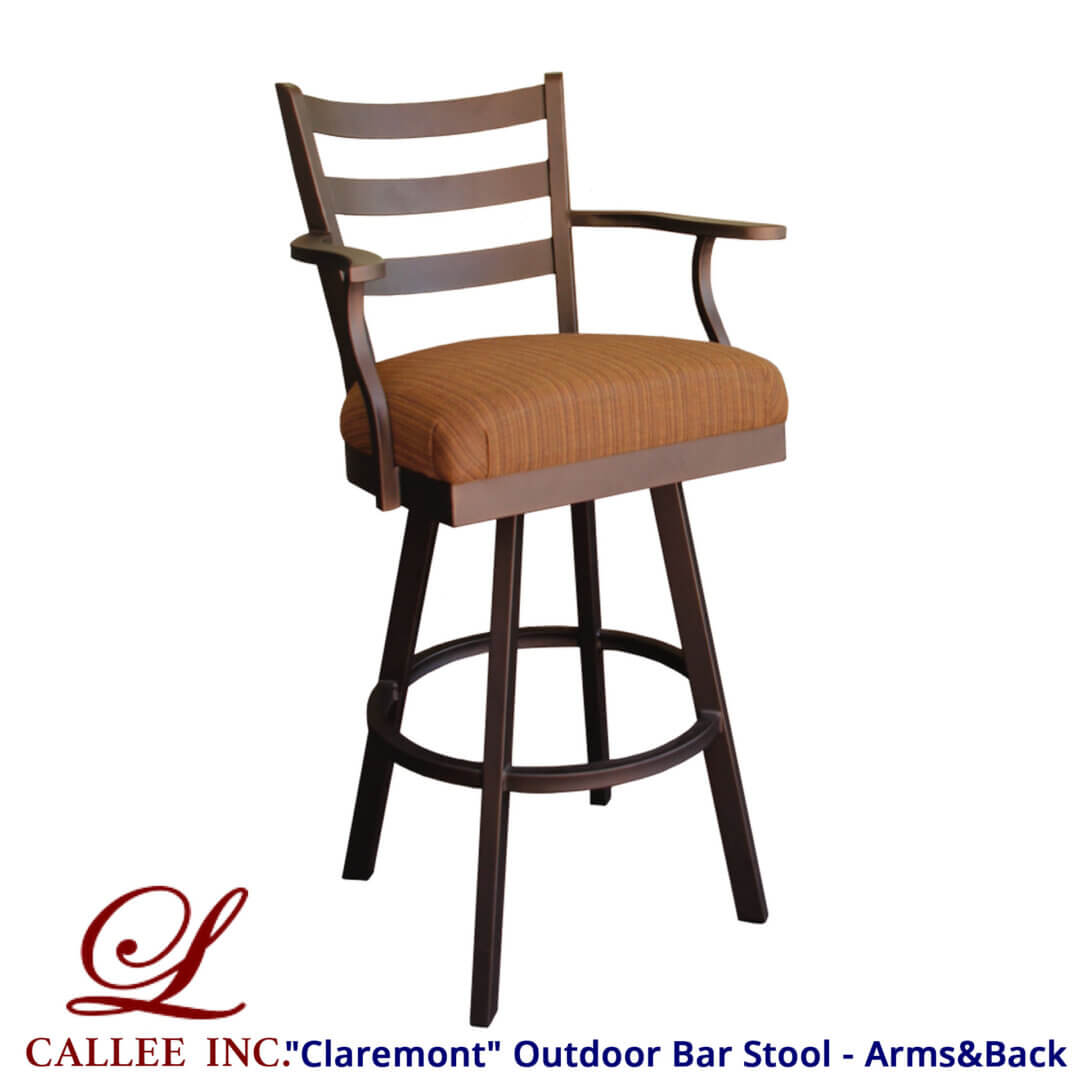 Callee "Claremont" Outdoor Bar Stool with Back • Billiards Direct