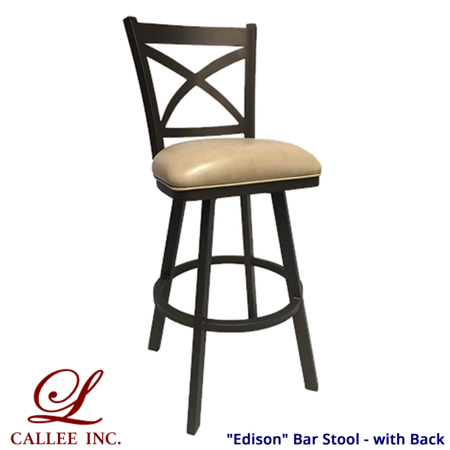 Callee "Edison" Bar Stool with Back and Arms • Billiards Direct