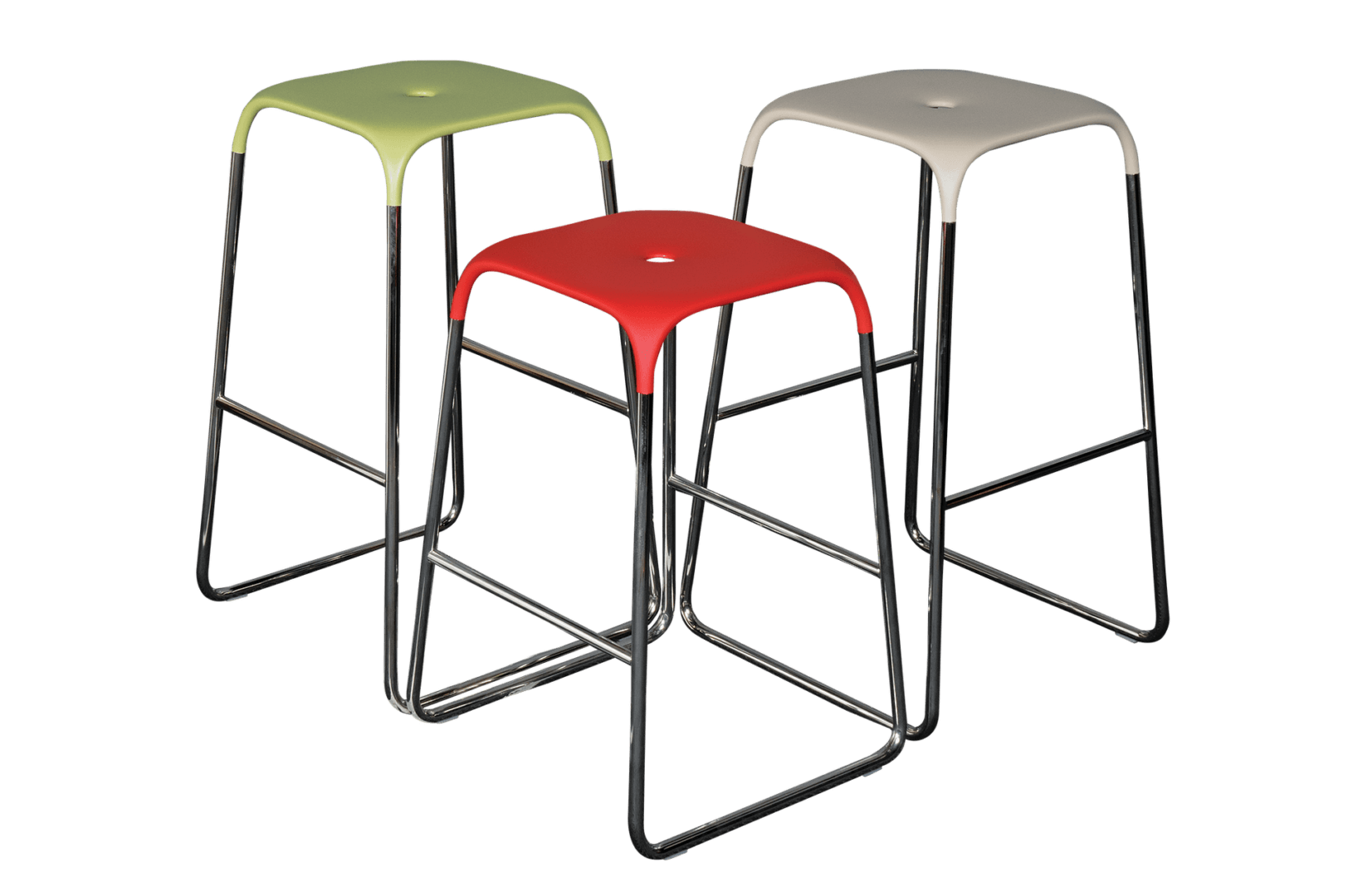 Green Red and White Bar Stool