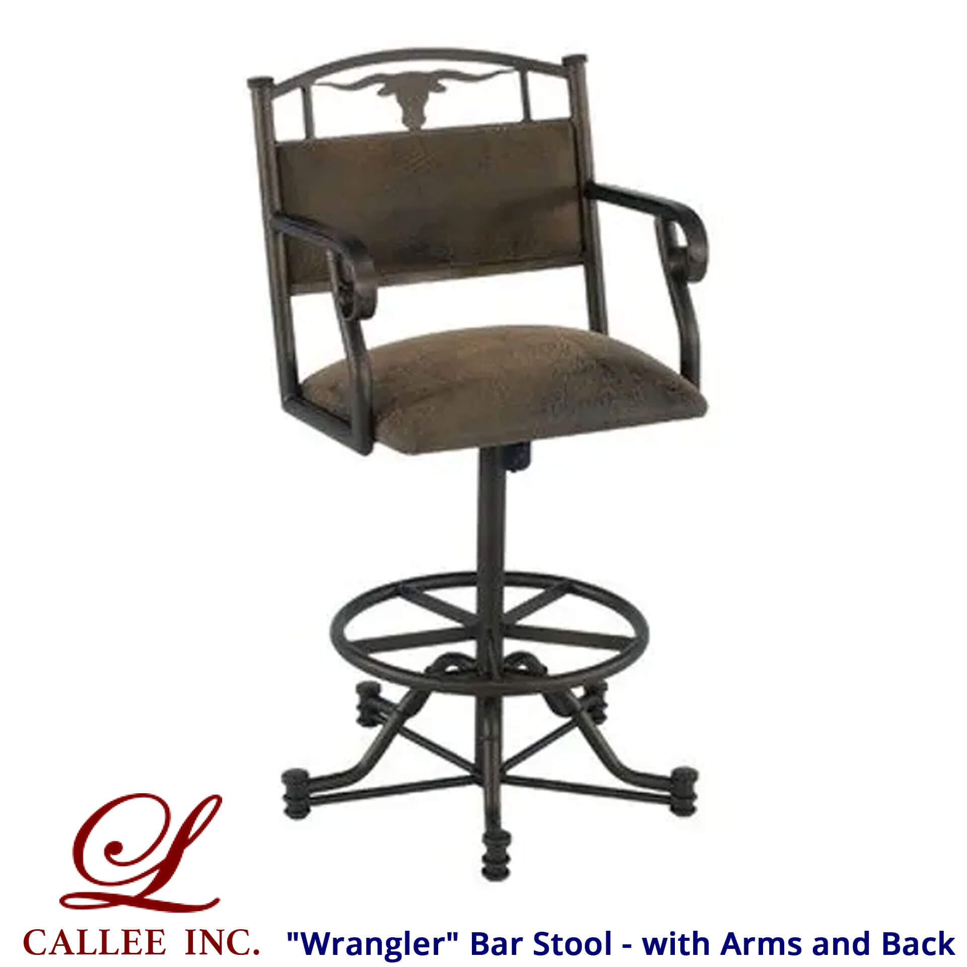 Callee "Wrangler" Bar Stool with Back and Arms • Billiards Direct