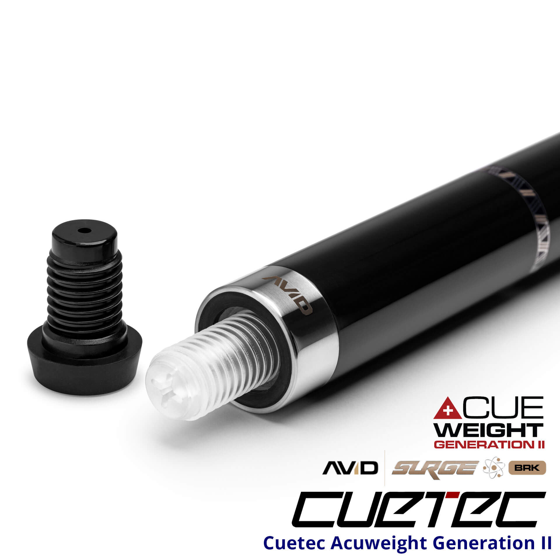 Cuetec Cues AVID Surge Break Pool Cue - Black Gold - Acueweight