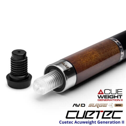 Cuetec Cues AVID Surge Break Pool Cue - Brown - Acuweight