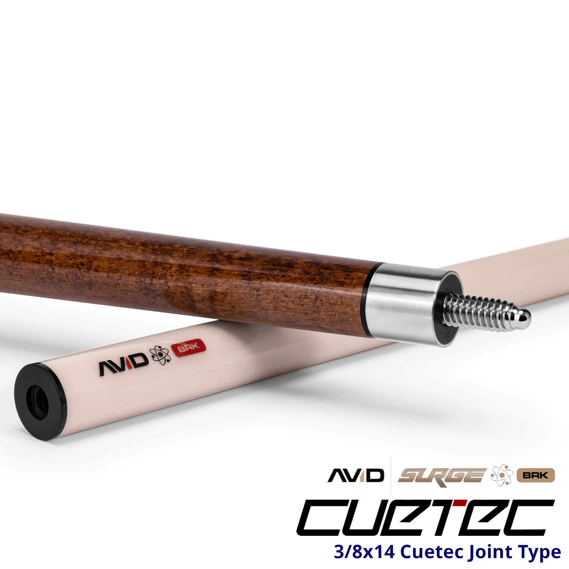 Cuetec Cues AVID Surge Break Pool Cue - Brown - 3/8x14 Joint