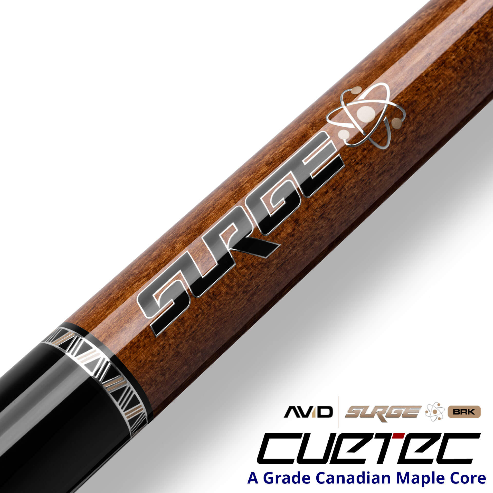 Cuetec Cues AVID Surge Break Pool Cue - Brown - Maple Core