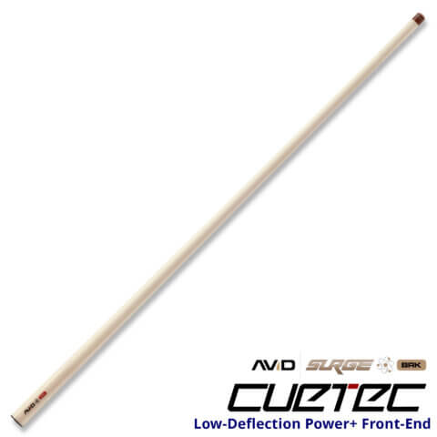 Cuetec Cues AVID Surge Break Pool Cue - Brown - Low-Deflection Power+ Front End