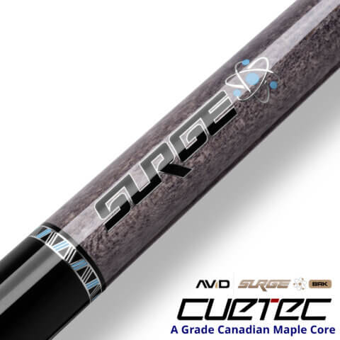 Cuetec Cues AVID Surge Break Pool Cue - Grey - Maple Core