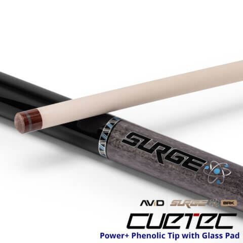 Cuetec Cues AVID Surge Break Pool Cue - Grey - Power+ Phenolic Tip