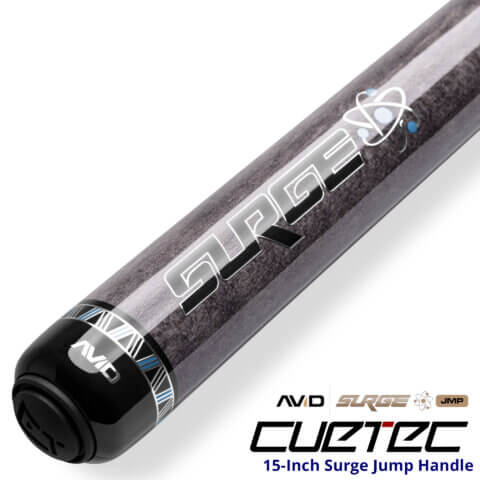 Cuetec Cues AVID Surge Jump Pool Cue - Grey - 15-Inch Surge Jump Handle