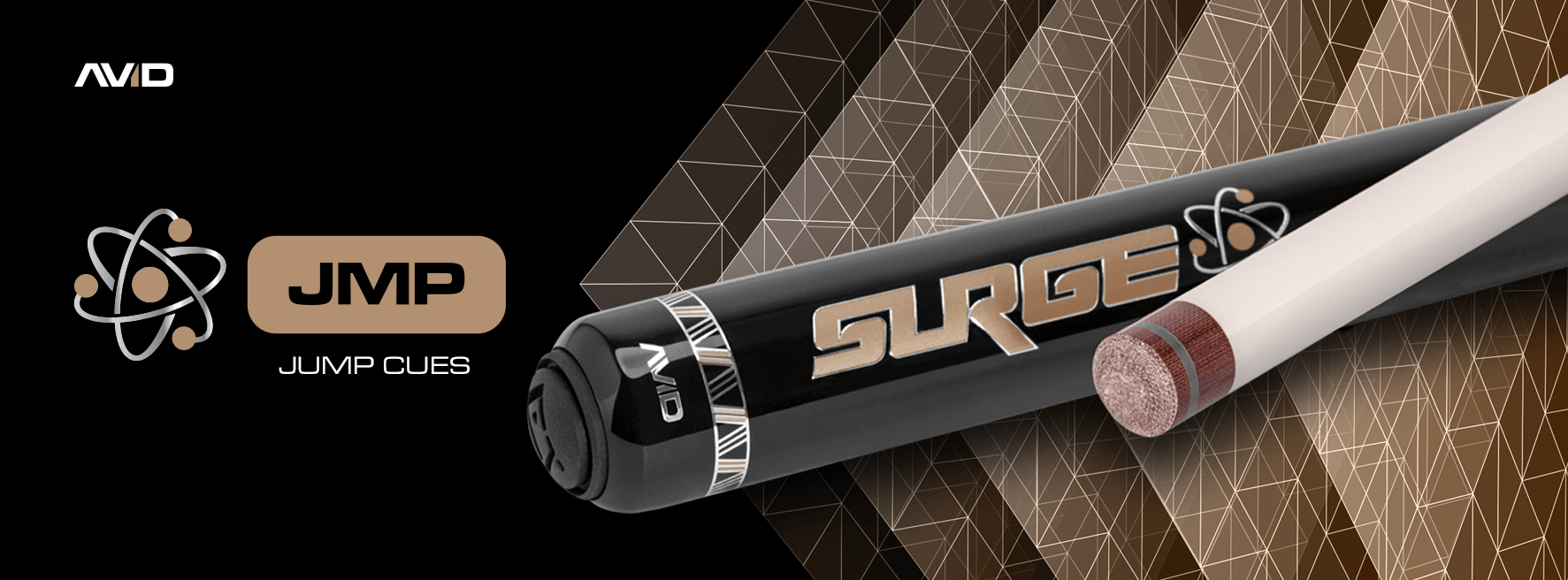 Cuetec-AVID-Surge-Jump-Cues-Logo-Graphic Cuetec Cues AVID Surge Jump Logo Graphic