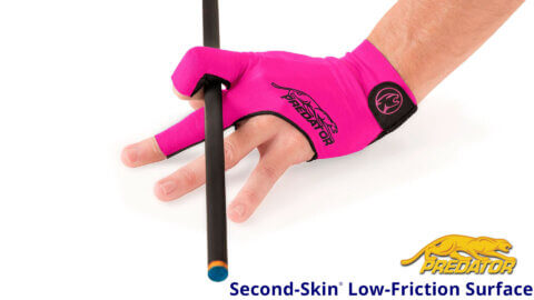 Predator Pool Glove Pink Left Second Skin Low Friction Surface