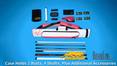 Predator "Roadline" White & Pink 2x4 Hard Cue Case - Capacity