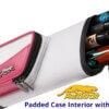 Predator "Roadline" White & Pink 2x4 Hard Cue Case - Padded Interior
