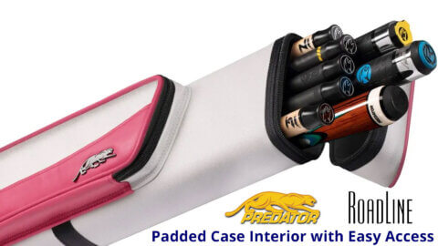 Predator "Roadline" White & Pink 3x5 Hard Cue Case - Padded Interior