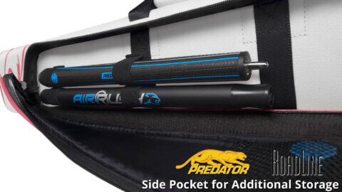 Predator "Roadline" White & Pink 3x5 Hard Cue Case - Side Pocket