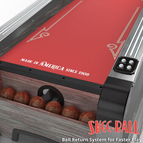 Skee-Ball Arcade Machine "Premium" with Scarlet Color Alley for Sale