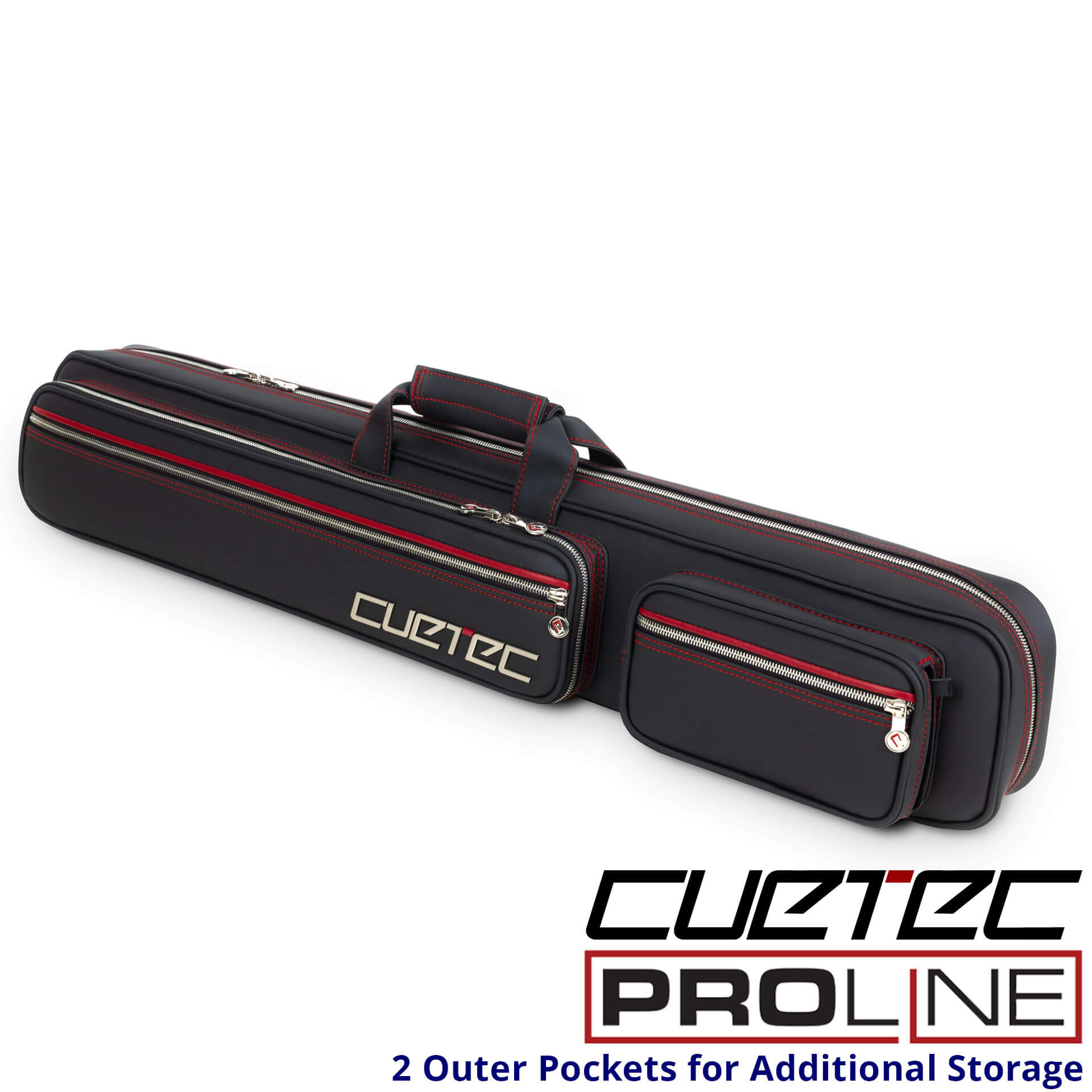 CT-ProLine-4X8-Soft-Case-95-751-3-4-View Cuetec Cue Case - Pro-Line - 4x8 - Soft Case - Exterior Pockets - For Sale