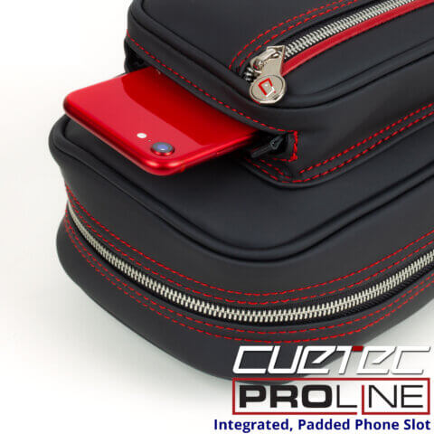 Cuetec Cue Case - Pro-Line - 4x8 - Soft Case - Integrated Phone Pocket - For Sale