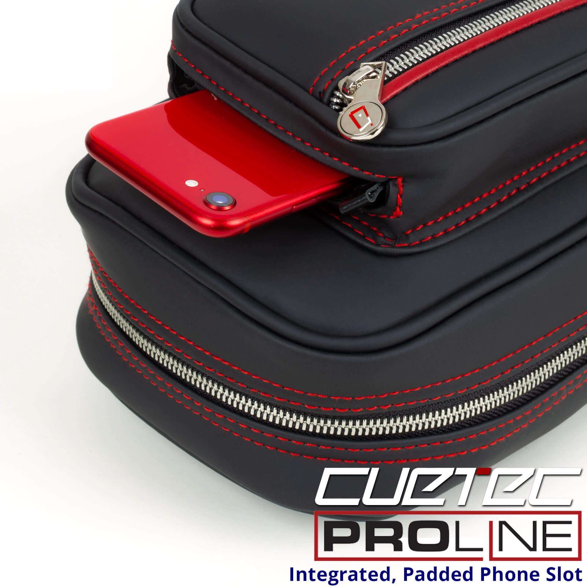 CT-ProLine-4X8-Soft-Case-95-751-Mobile-Pocket Cuetec Cue Case - Pro-Line - 4x8 - Soft Case - Integrated Phone Pocket - For Sale