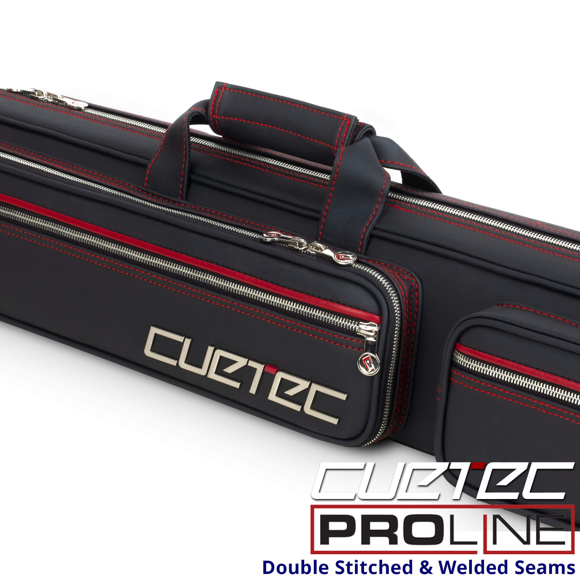 CT-ProLine-4X8-Soft-Case-95-751-Zipper-Detail Cuetec Cue Case - Pro-Line - 4x8 - Soft Case - Welded Seams - For Sale