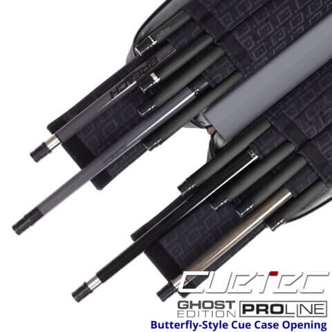 Cuetec Cue Case Pro Line - 4x8 - Soft Case - Ghost-Edition - Butterfly Style Case Opening - for sale
