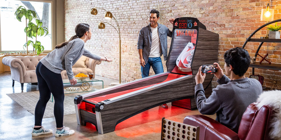Skee-Ball Arcade Machine "Premium" with Scarlet Color Alley for Sale Skee-Ball Arcade Machine "Premium" with Scarlet Color Alley for Sale