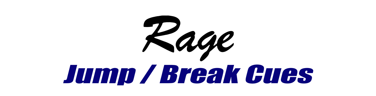 Rage Jump Break Cues for Sale