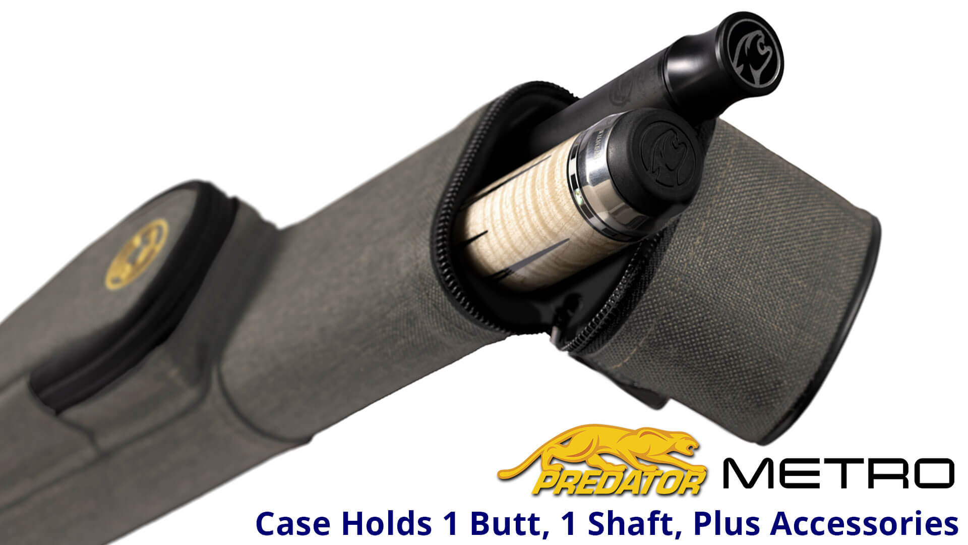 Predator Pool Cue Case - Metro - 1x1 - Hard - Grey - Open Predator Pool Cue Case - Metro - 1x1 - Hard - Grey - Open for Sale