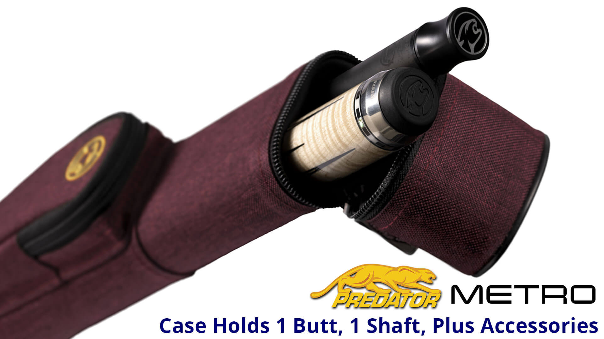 Predator Pool Cue Case - Metro - 1x1 - Hard - Red - Open for Sale