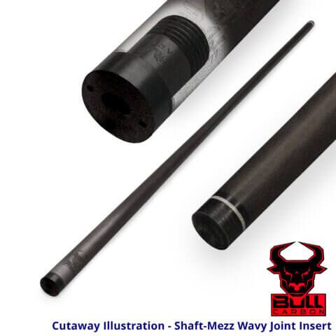 Bull Carbon Fiber Shaft - Kamui Tip + Shaft-Mezz Wavy Joint Insert for Sale