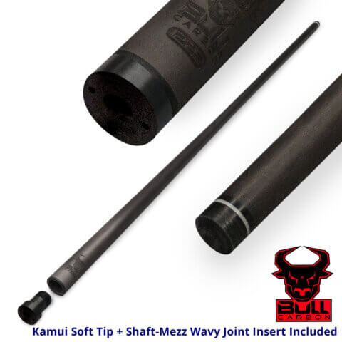 Bull Carbon Fiber Shaft - Kamui Tip + Shaft-Mezz Wavy Joint Insert for Sale
