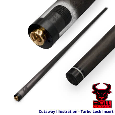 Bull Carbon Fiber Shaft - Kamui Tip + Turbo Lock Joint Insert for Sale