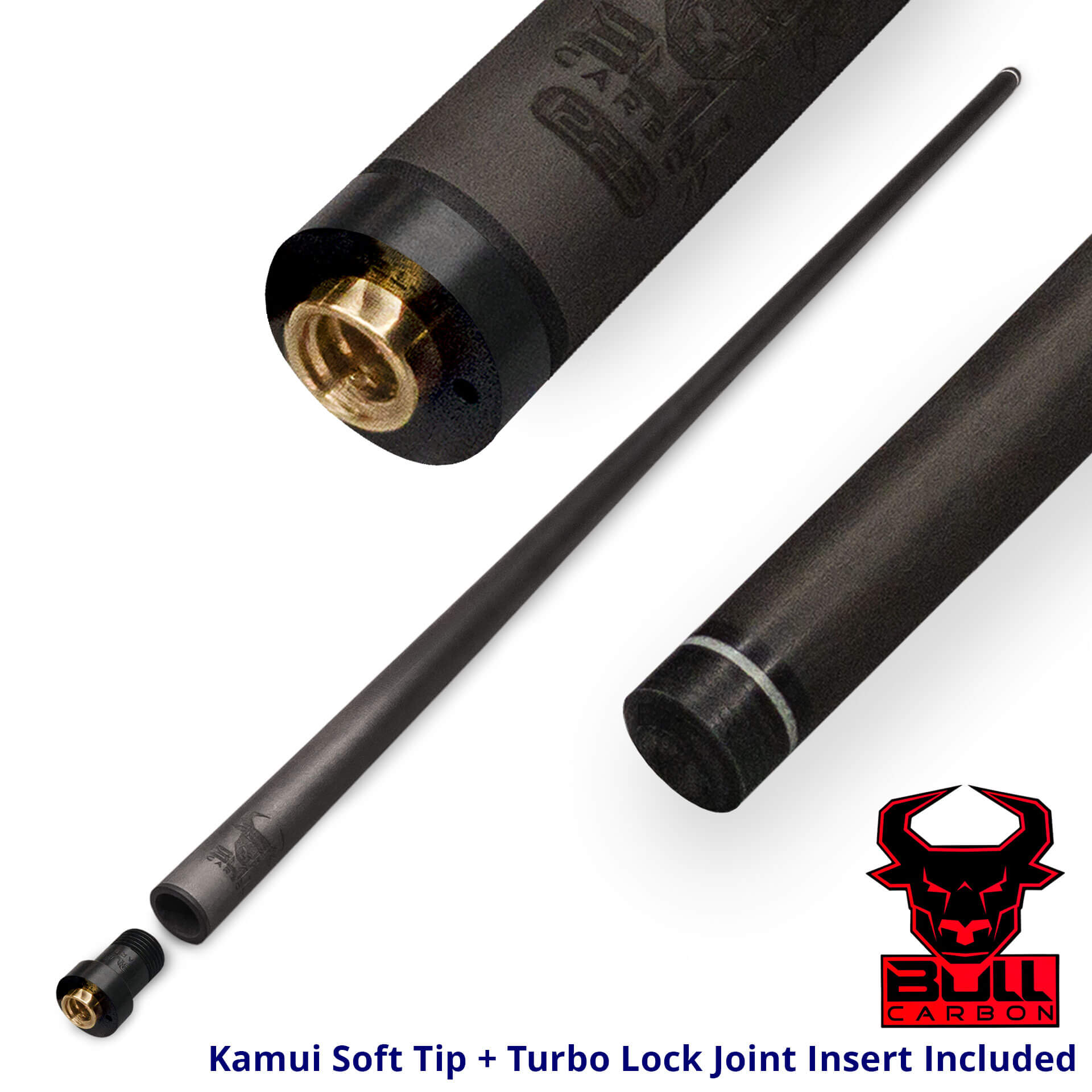 Bull Carbon Fiber Shaft - Kamui Tip + Turbo Lock Joint Insert for Sale