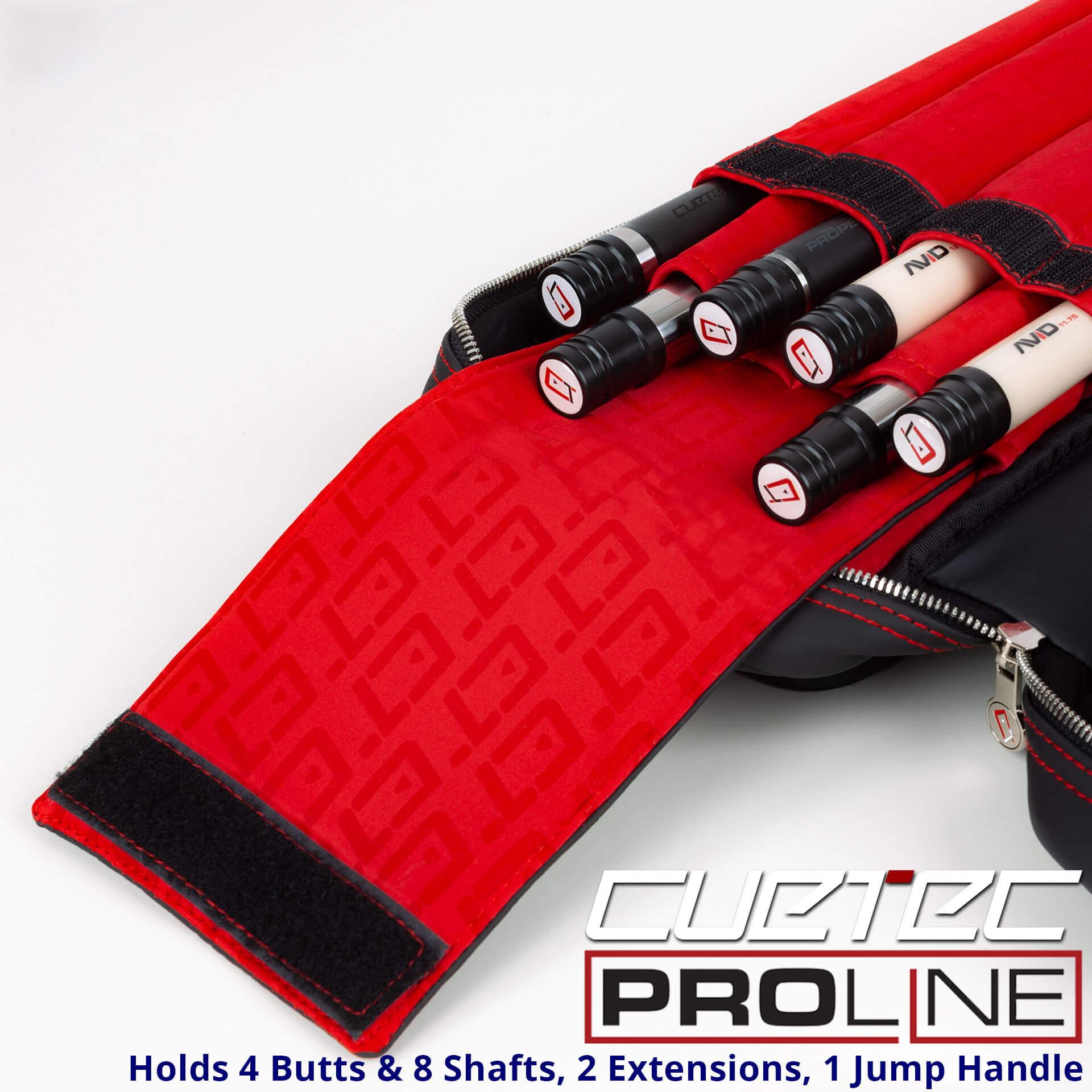 CT-ProLine-4X8-Soft-Case-95-751-Padded-Interior Cuetec Cue Case - Pro-Line - 4x8 - Soft Case - Interior View - For Sale