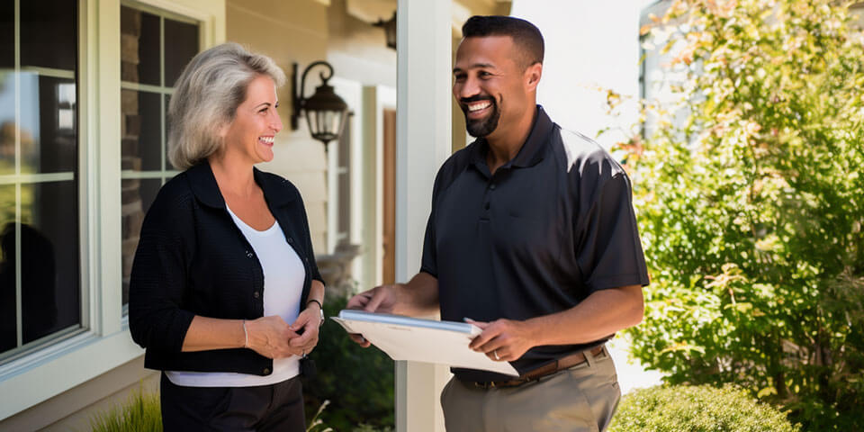 Pool Table Mover Talks with Homeowner