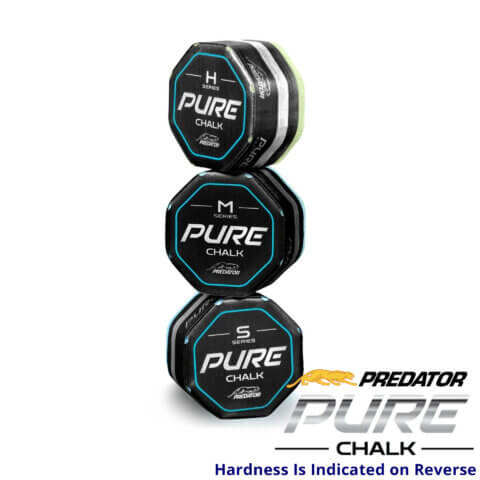 Predator Chalk - Pure - High Performance Cue Chalk - Offered in Soft, Medium, and Hard Grades