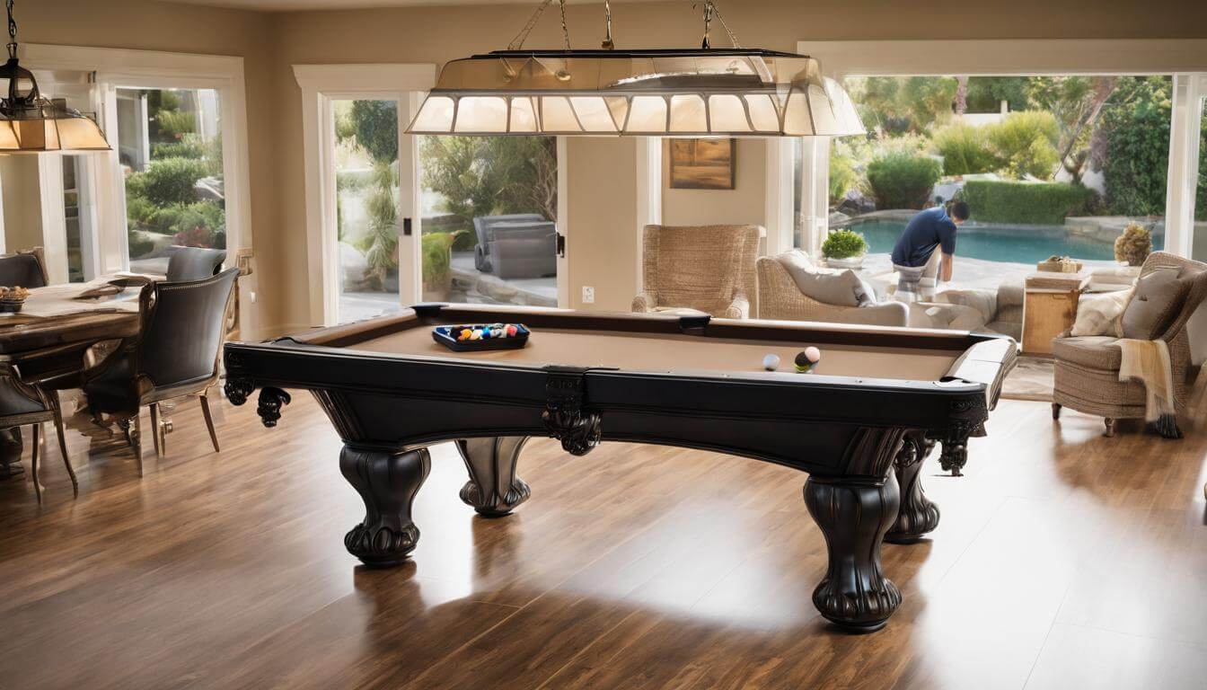 Antique Pool tables installed and moved in Rancho Bernardo