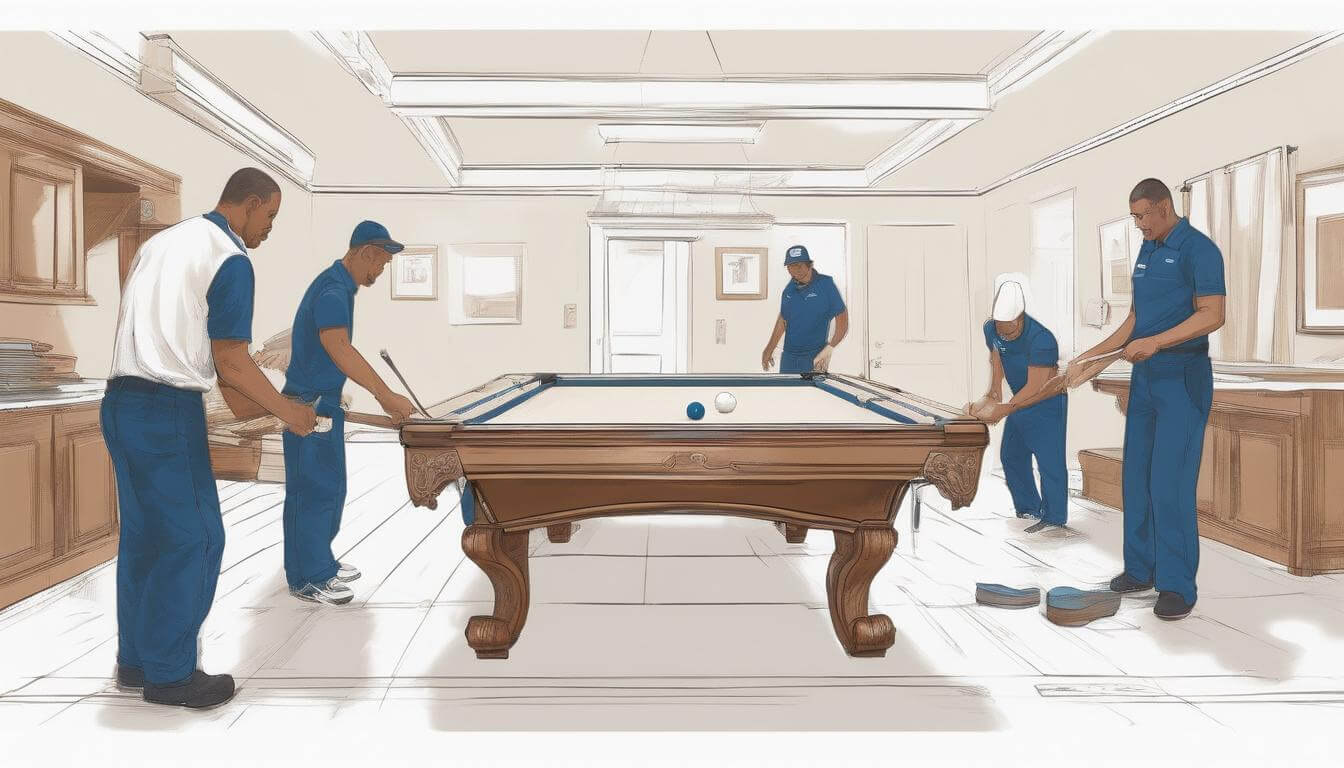 Professional Team to take care of a pool table