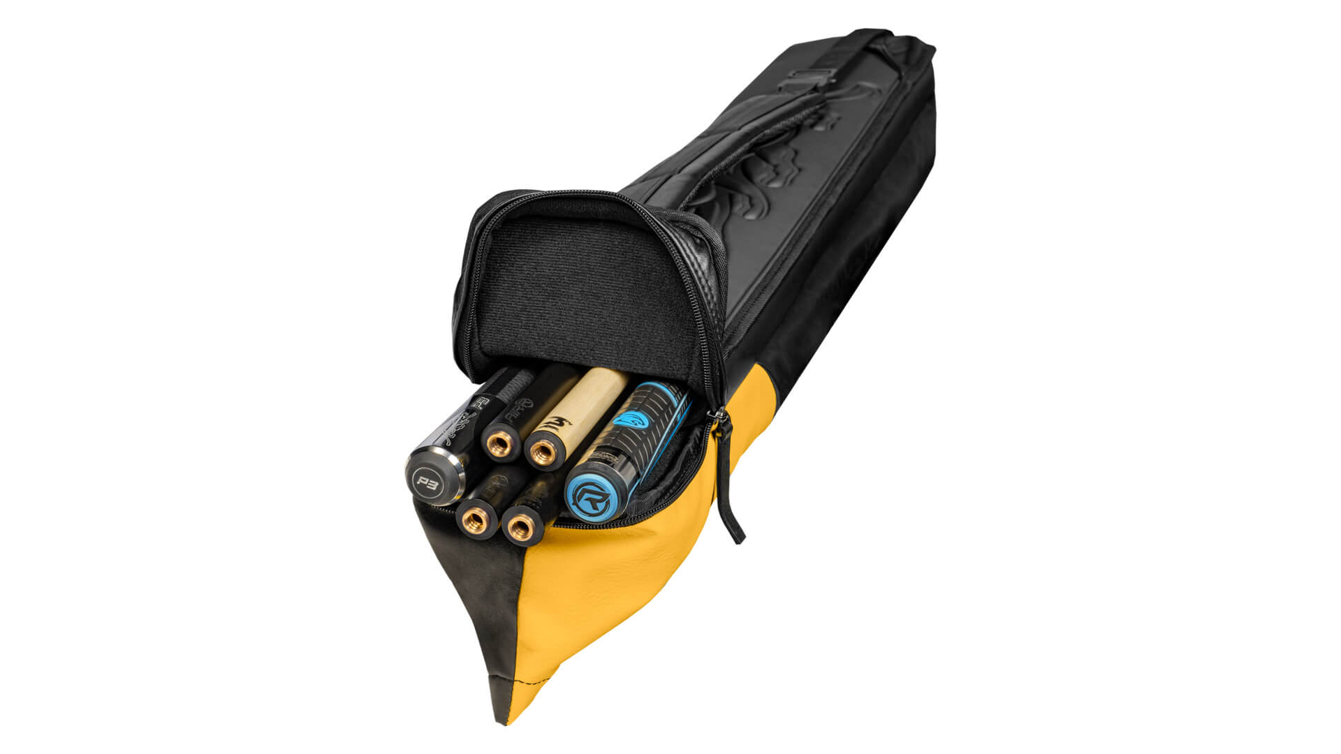 Predator Urbain Black and Yellow Hard Pool Cue Case - 2 Butts x 4