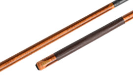 Predator P3 Aura Golden Stained Curly Maple & Bocote Pool Cue - Leather Wrap