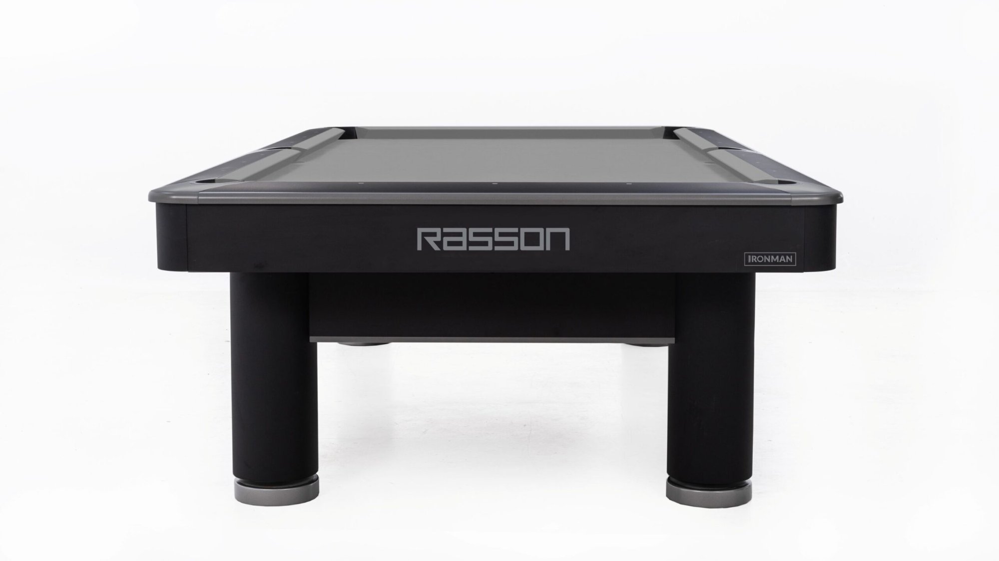 Rasson Iron Man pool table, end view