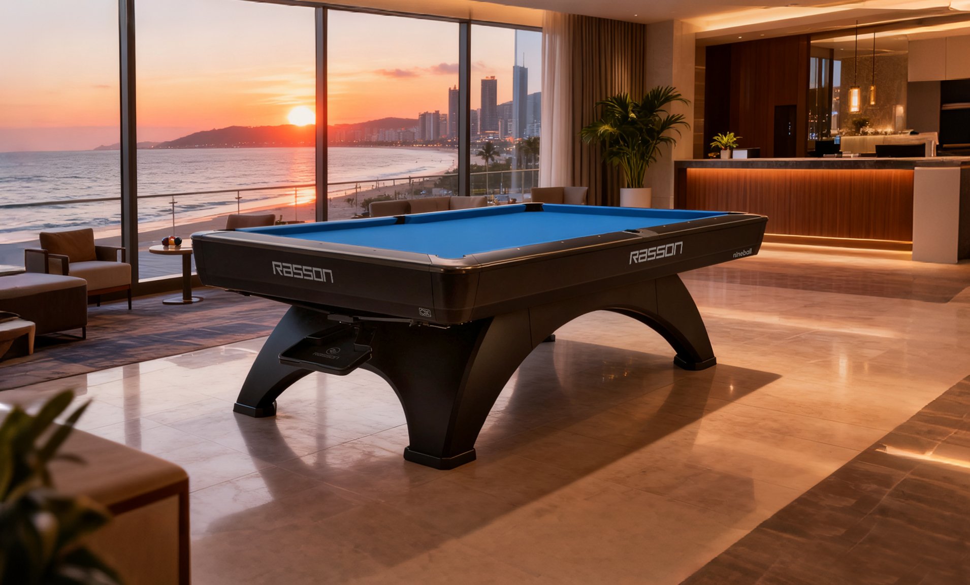 Rasson OX II Pool Table, Black | 8ft & 9ft | Billiards Direct