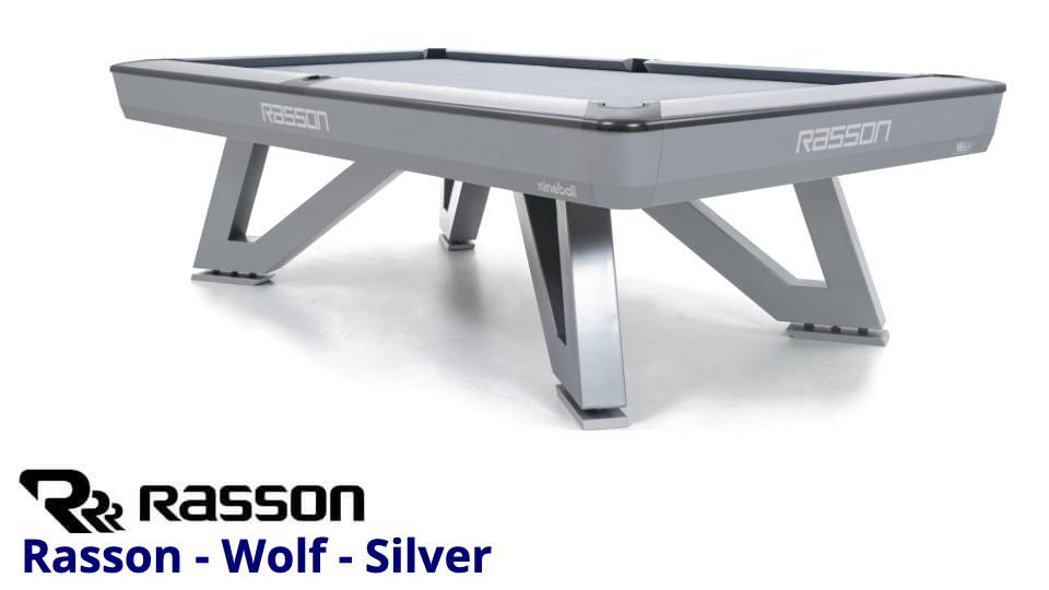 Rasson Wolf pool table in Silver Fluorocarbon for sale Rasson Wolf pool table in Silver Fluorocarbon for sale